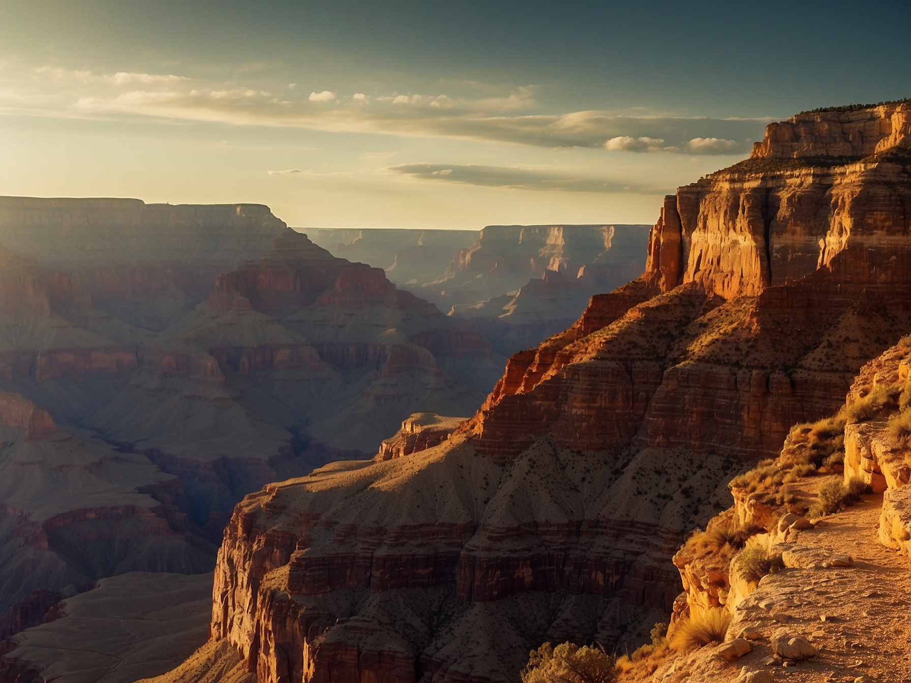 Scenic landscape for grand canyon hiking guide travel in the USA