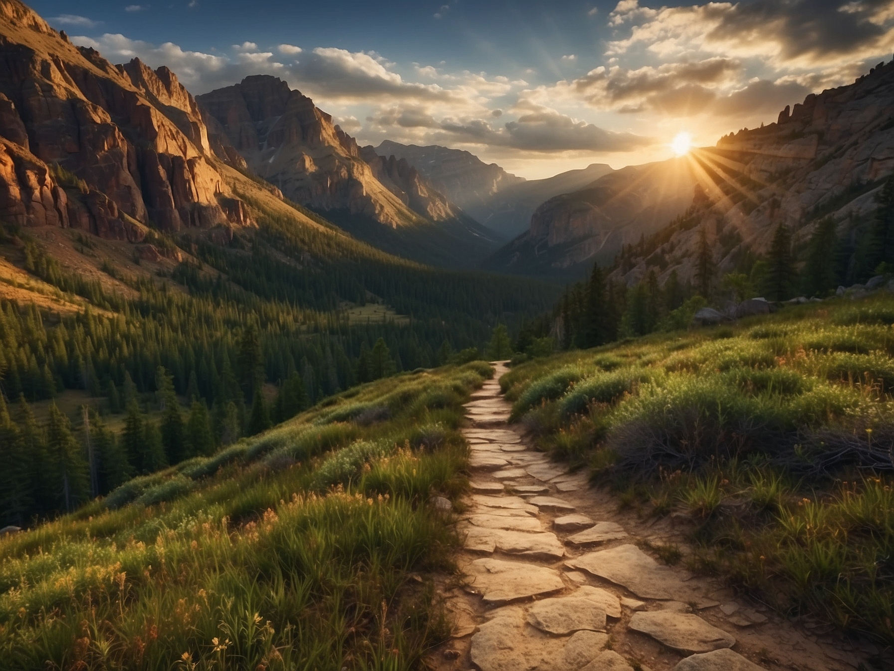 Scenic landscape for best hiking trails USA travel in the USA