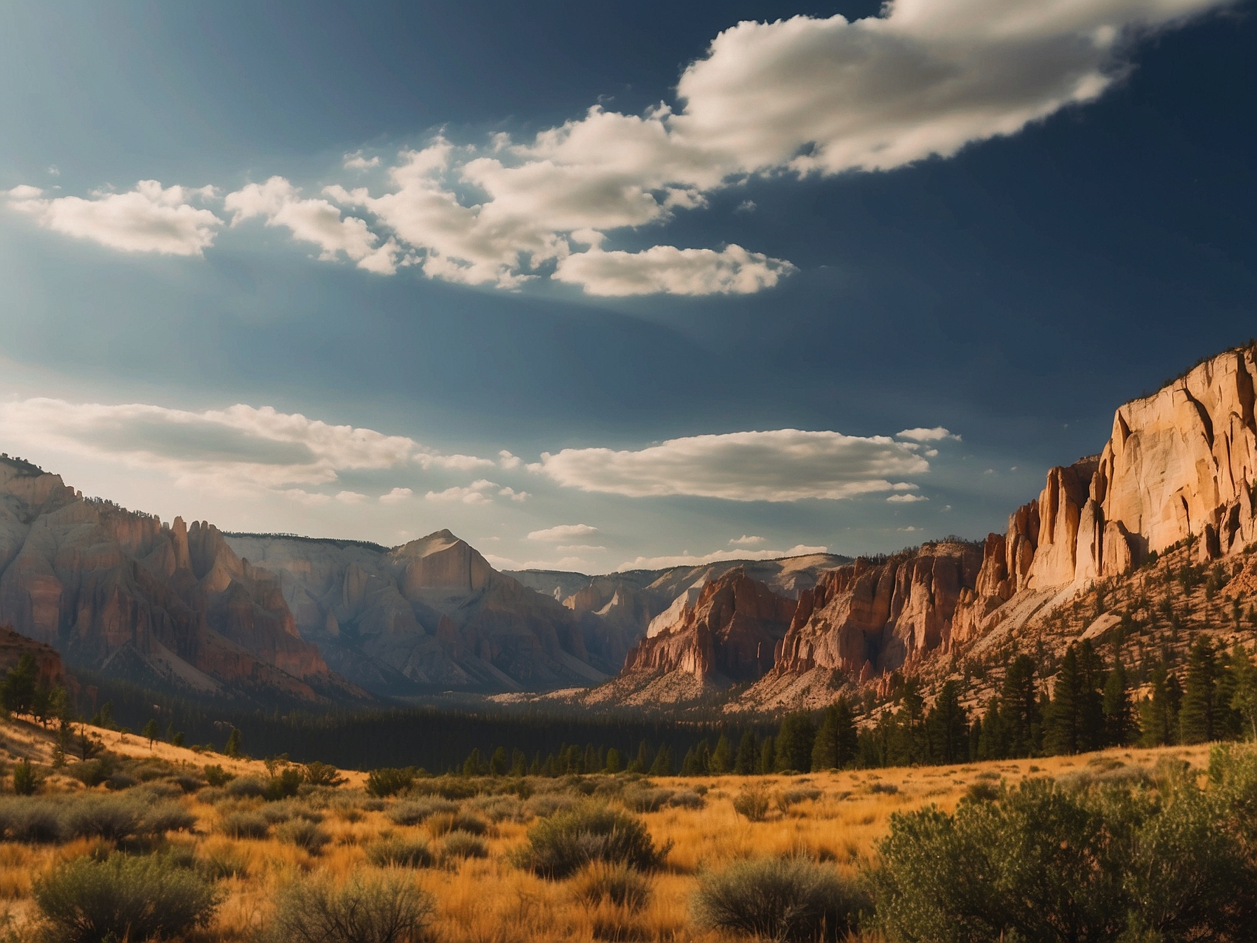 Scenic landscape for national parks with kids travel in the USA