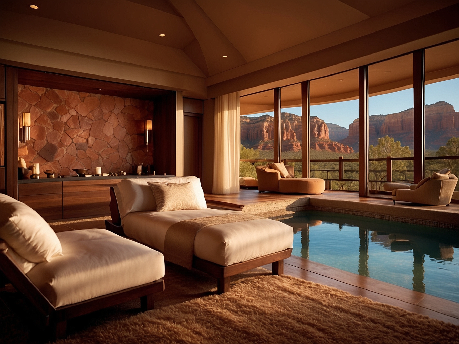 Luxury spa honeymoon resort with red rock views in Sedona Arizona
