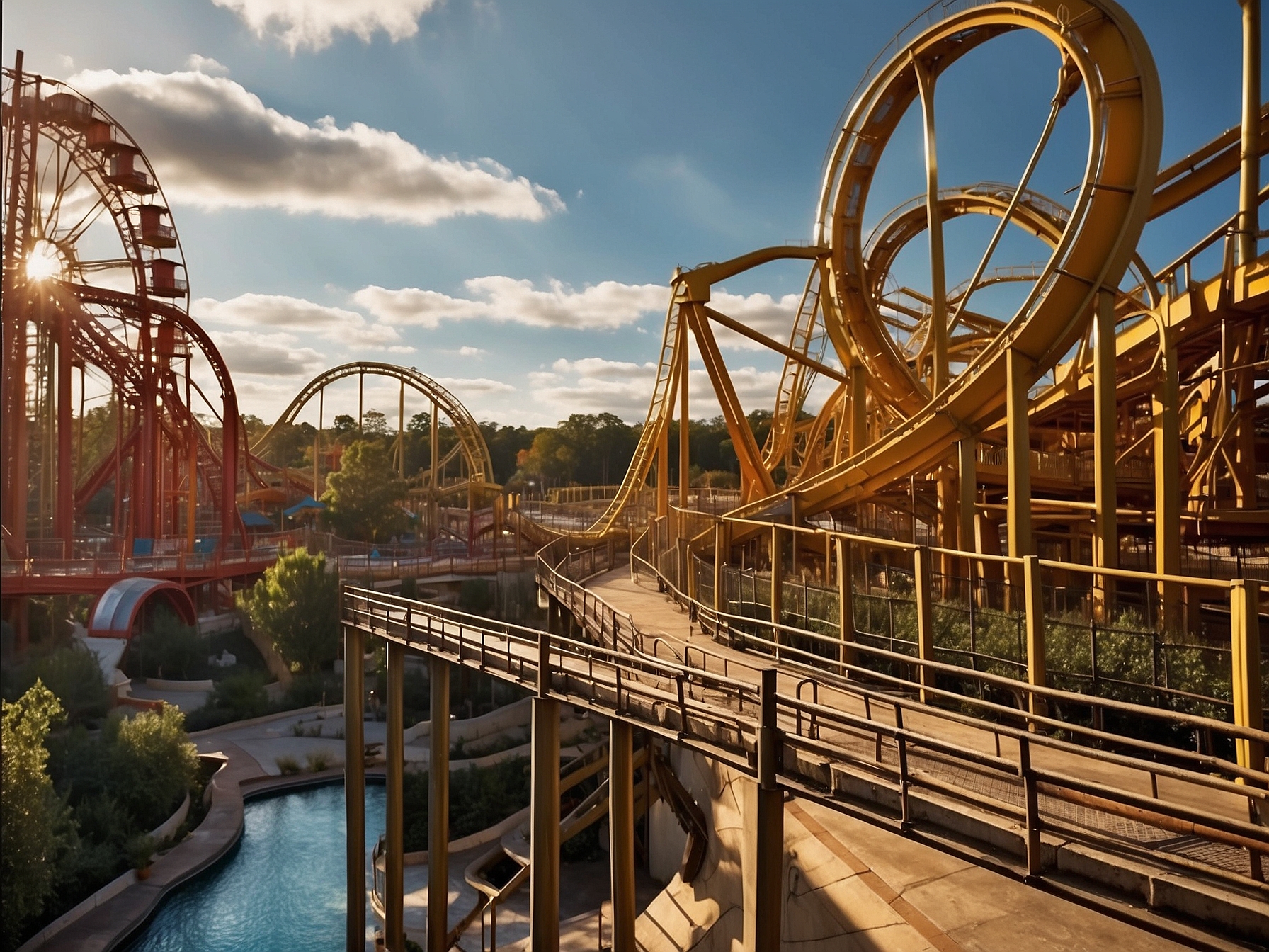 Scenic landscape for best theme parks USA travel in the USA