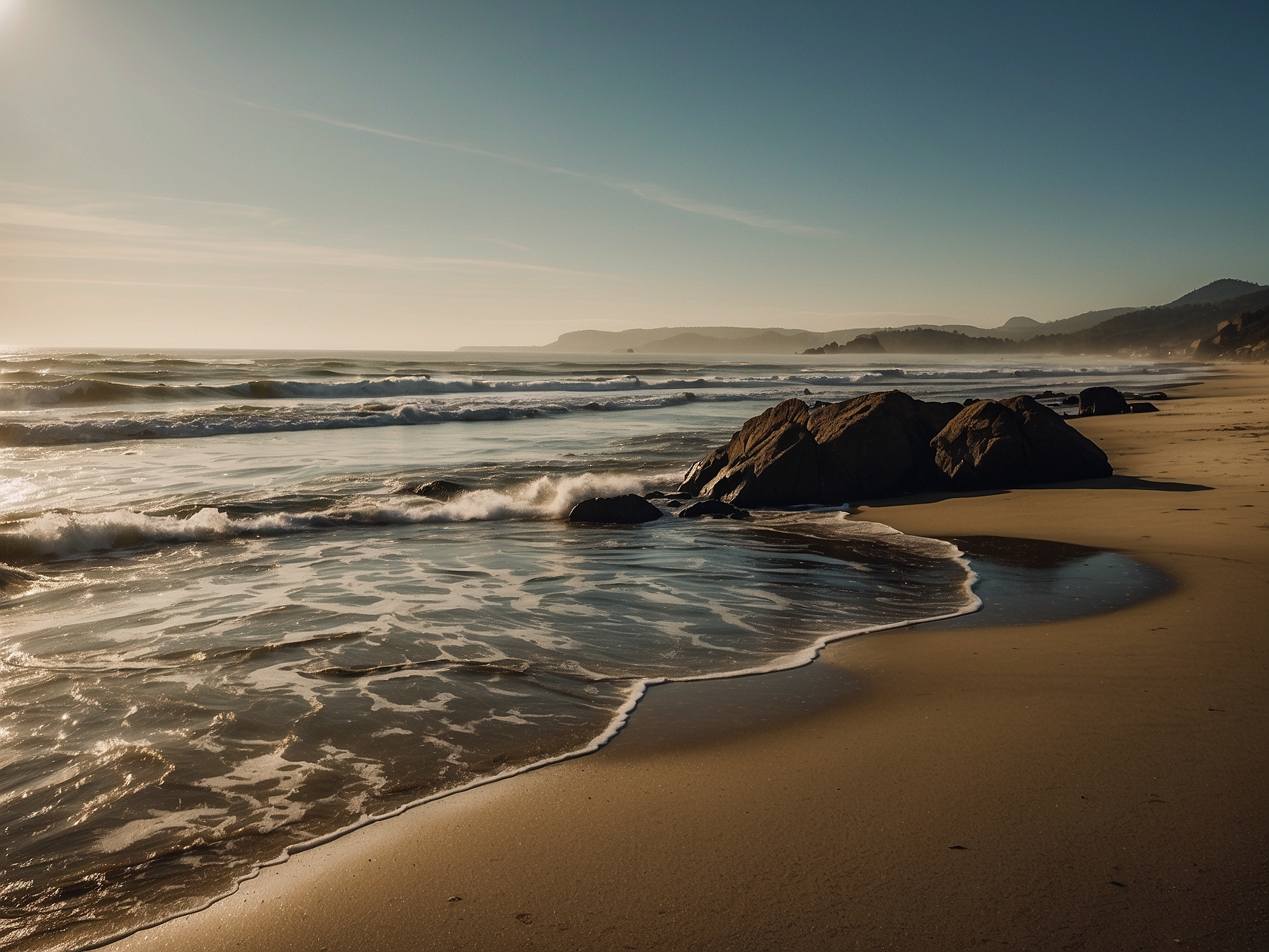 Scenic landscape for west coast beaches USA travel in the USA