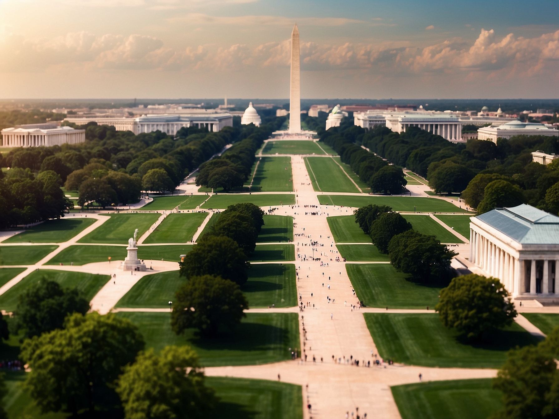 Detail view of National Mall Washington DC