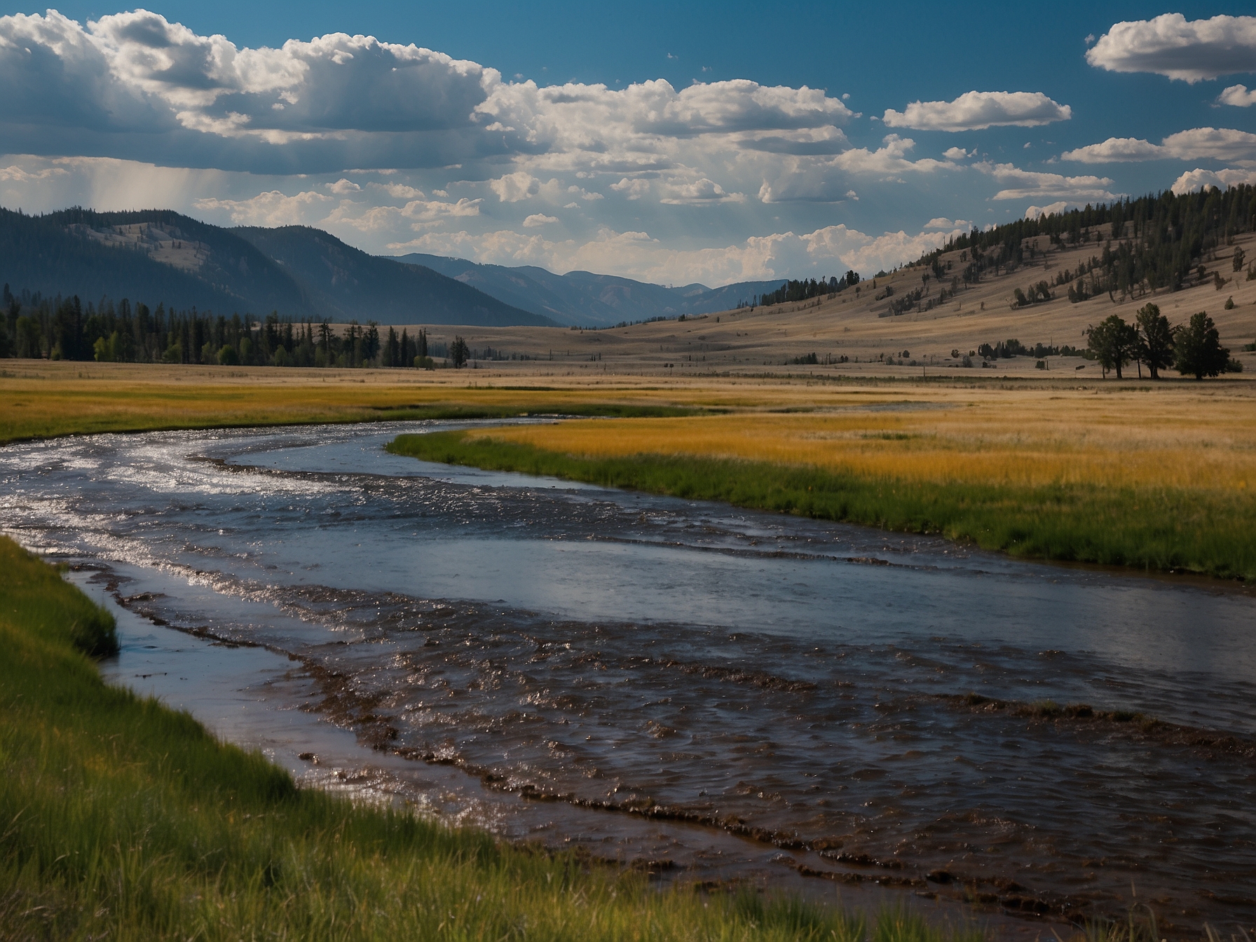 View at Lamar Valley Yellowstone wildlife in Yellowstone