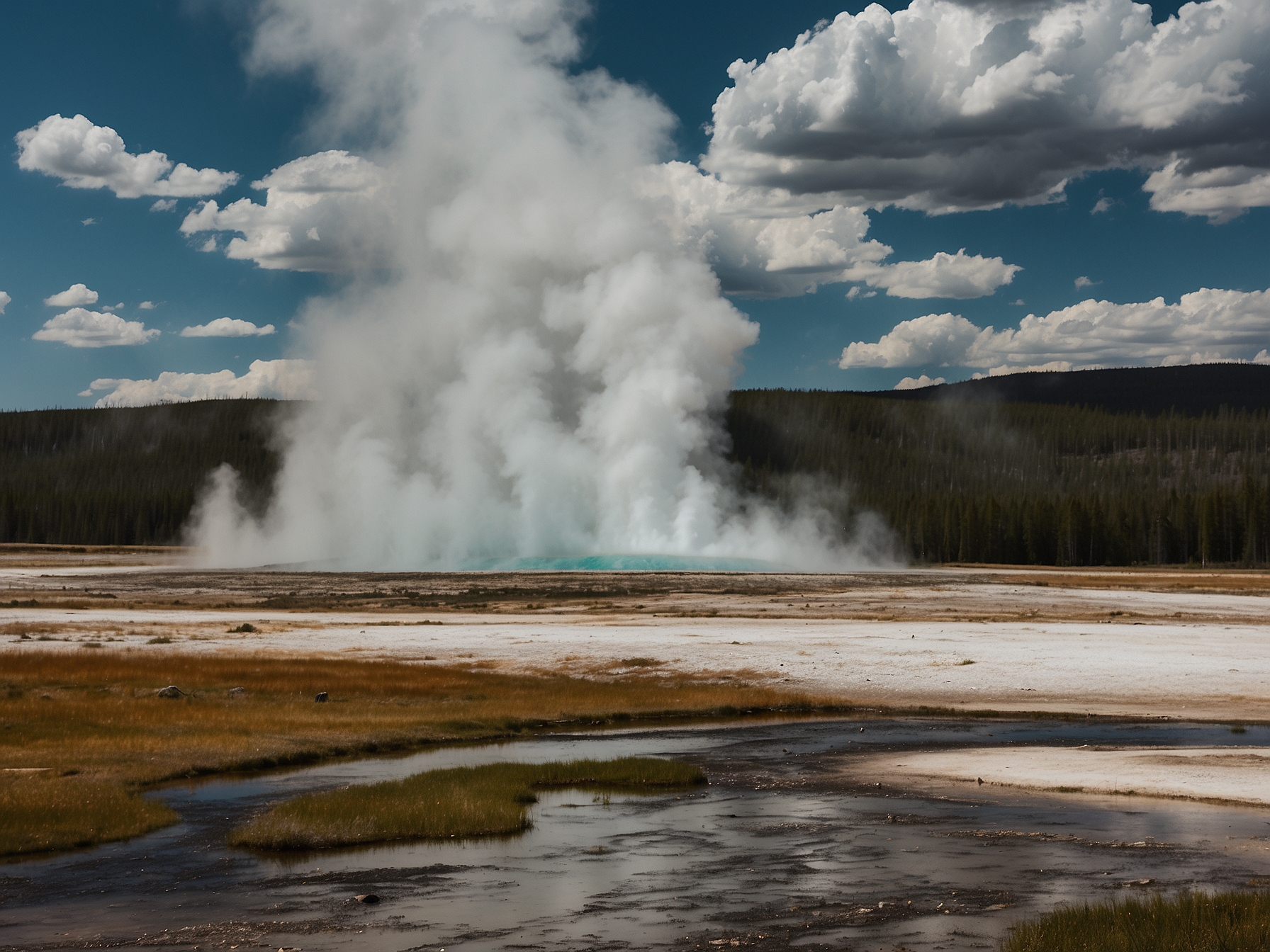 Surroundings near Old Faithful Yellowstone in Yellowstone