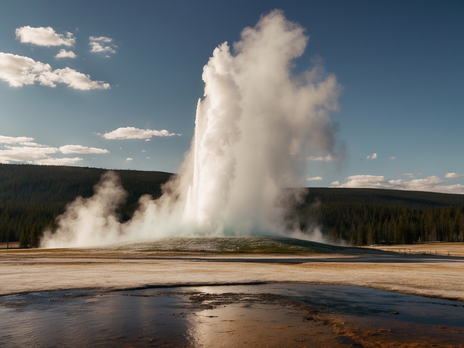 View at Old Faithful Yellowstone in Yellowstone